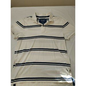 American Eagle Mens Vintage Fit Eagle Polo White M
